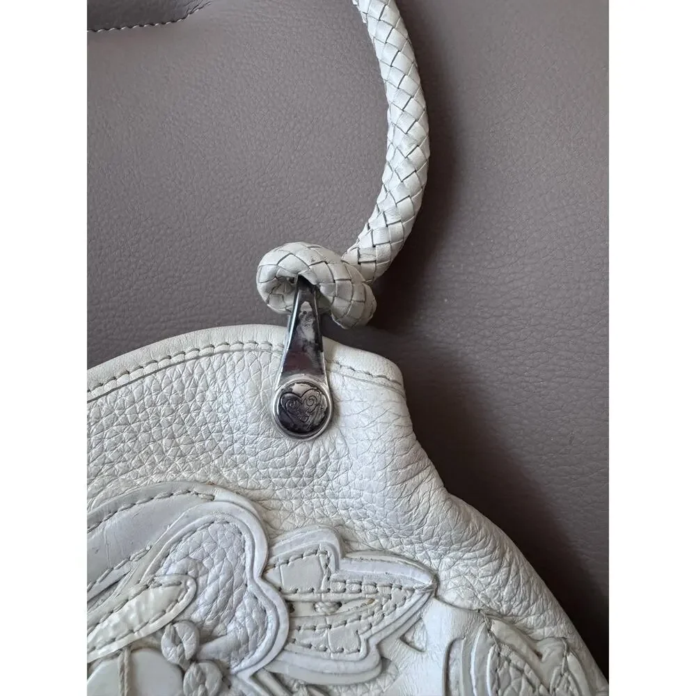 Brighton Purse Bag Masterpiece Magnolia La Sagrada 3D Floral Applique Ivory